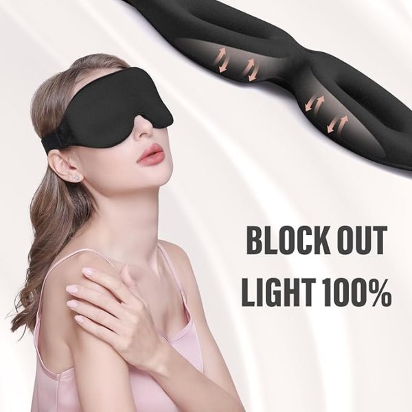 YIVIEW Sleep Mask for Side Sleeper, Complete Light Blocking 3D Sleeping Eye Mask, Soft Breathable Eye Cover for Women Men, Relaxing Zero Pressure Night Blindfold - Image 5