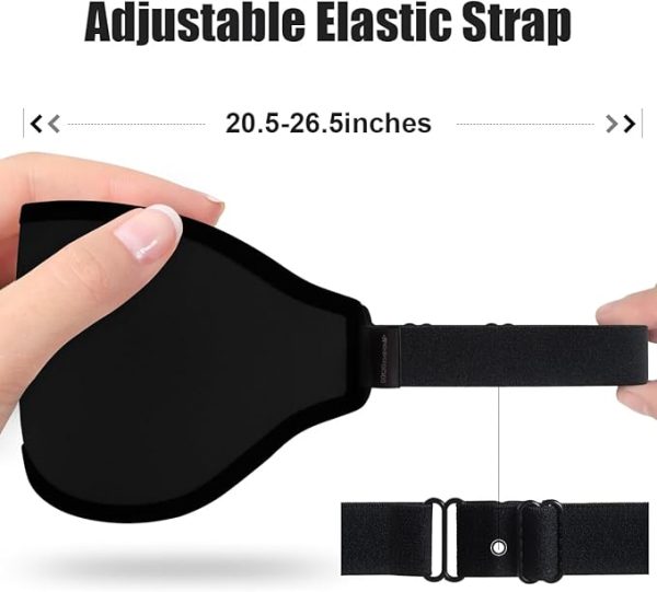 Sleep Mask for Women Men, Side Sleeper, Upgraded 3D Contoured Cup Sleeping Mask, Light Blocking Eye Mask for Sleep,Breathable & Soft for Sleeping, with Adjustable Elastic Strap, Black. - Image 2