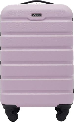Wrangler Hardside Carry-On Spinner Luggage, Lilac, 20-Inch